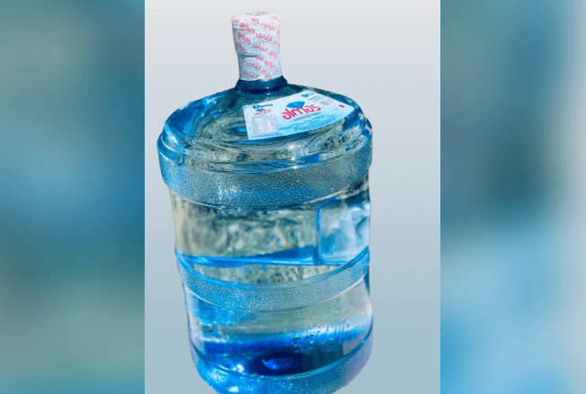 Filled reusable Almas 5-gallon bottle