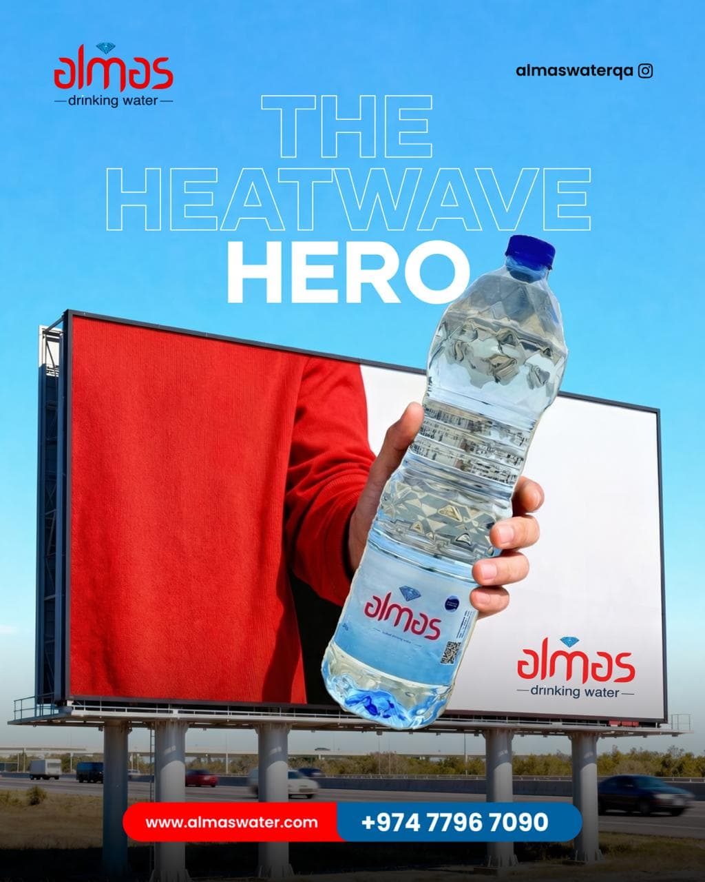 Almas PET bottled-water campaign for Qatar