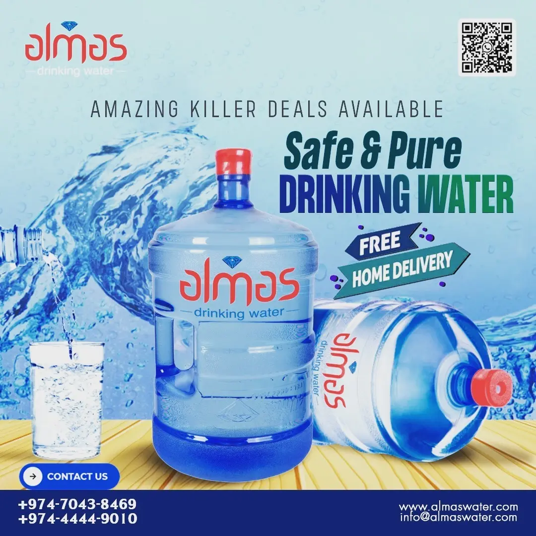 Amazing deals with ALMAS WATER.. Contact wa.me/97477967090 or call us +974 44447090