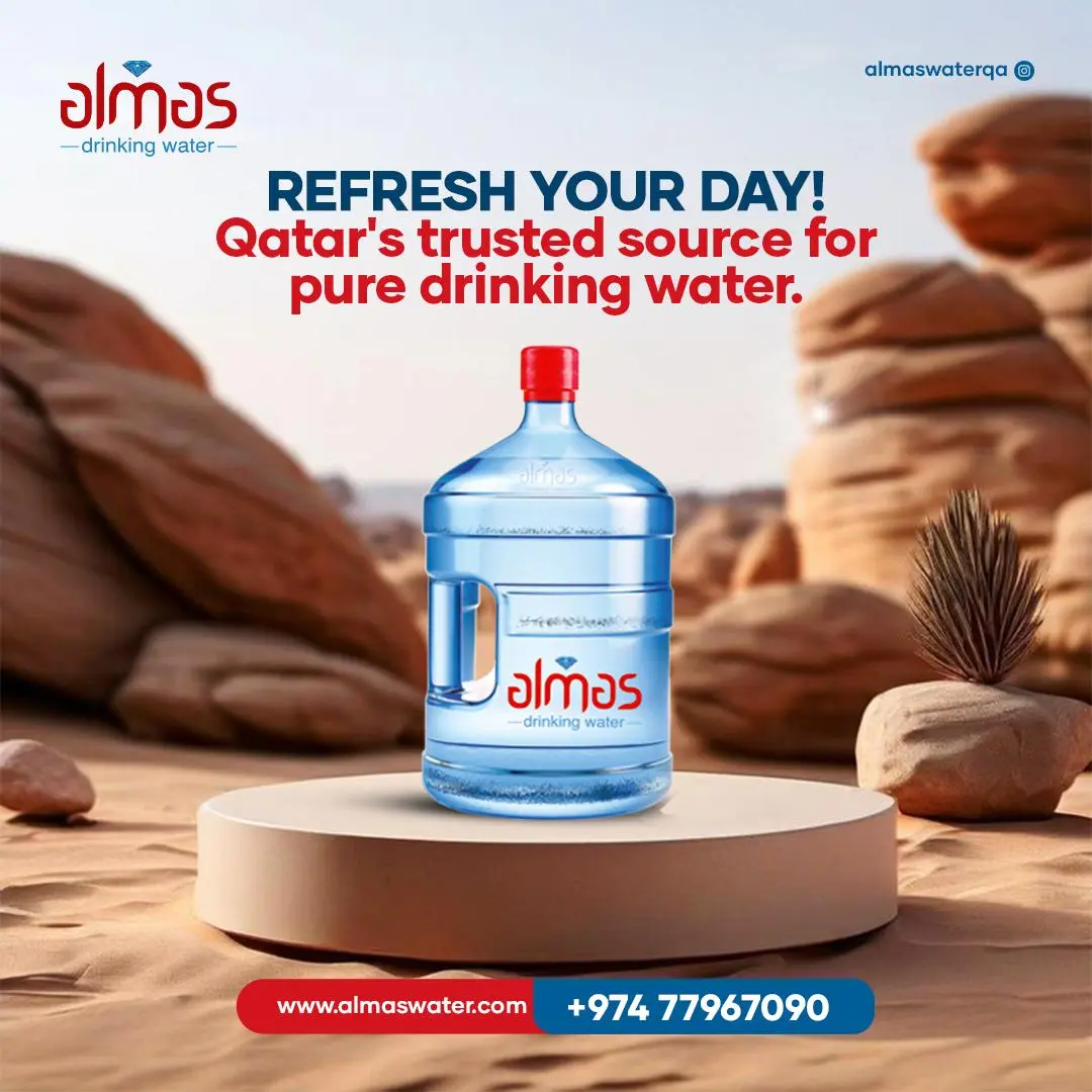 Stay hydrated and refreshed with Almas Water, Qatar's trusted source for pure drinking water. 
Visit www.almaswater.com or call +974 77967090.
.
.
#Ad