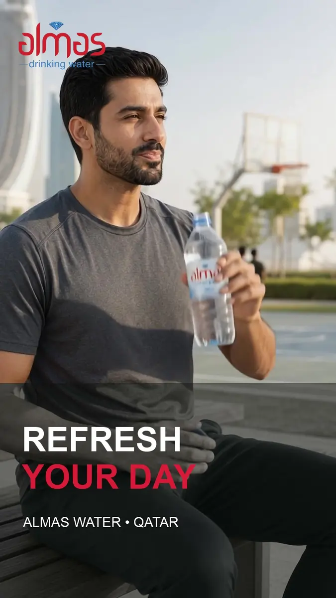 From the office to home and every move in between, refresh your day with Almas Water. 💧

Home and office water delivery across Qatar.
Order: https://