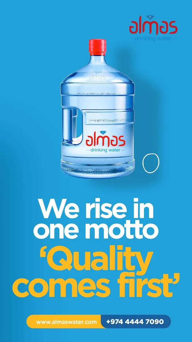 Everyone deserves the best and to provide you with pure water, Almas is always here. 
Promising the best service and fastest delivery, we care for you