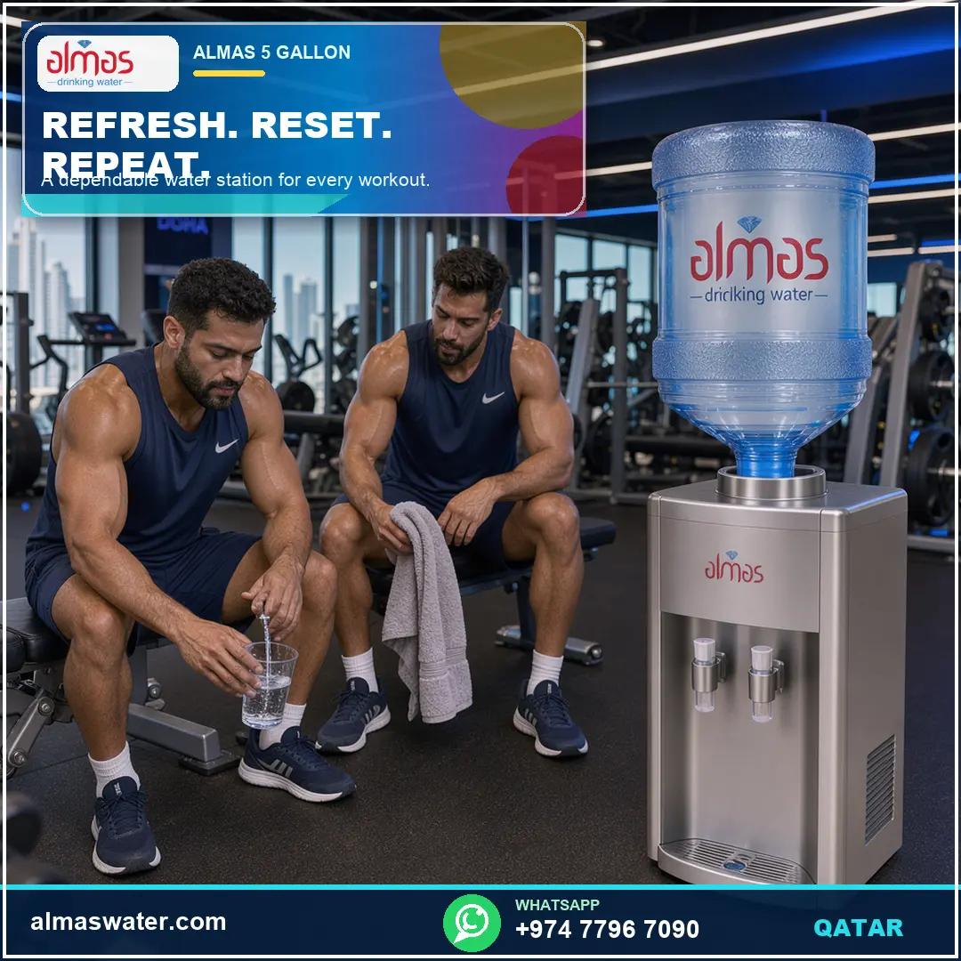 Refresh after every workout with an Almas water station within easy reach. Order: https://almaswater.com/ | WhatsApp: https://wa.me/97477967090

#Alma