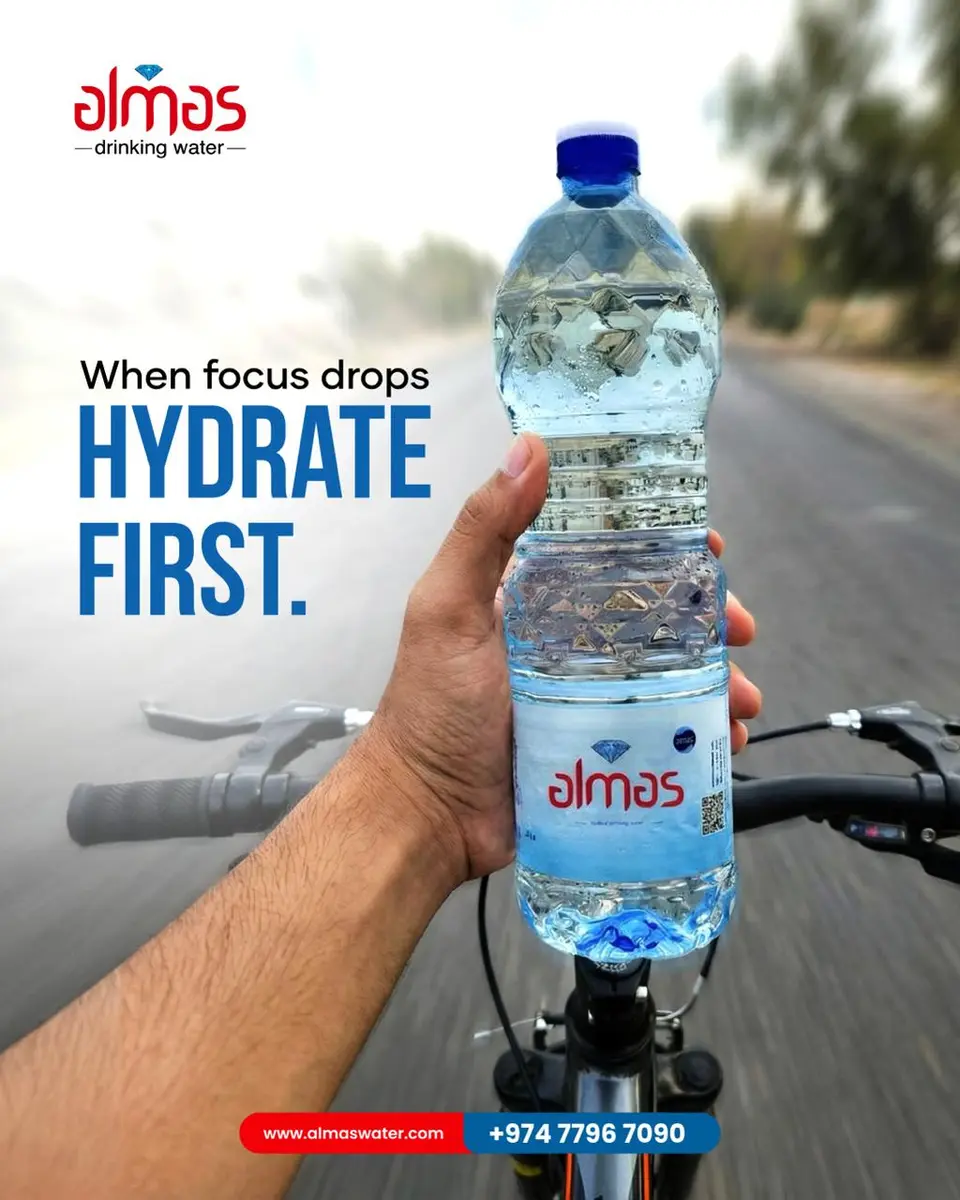A few steady sips through the day can make busy moments feel easier to manage. Almas supports that flow, quietly.

#AlmasWater #SimpleHabits #QatarLif