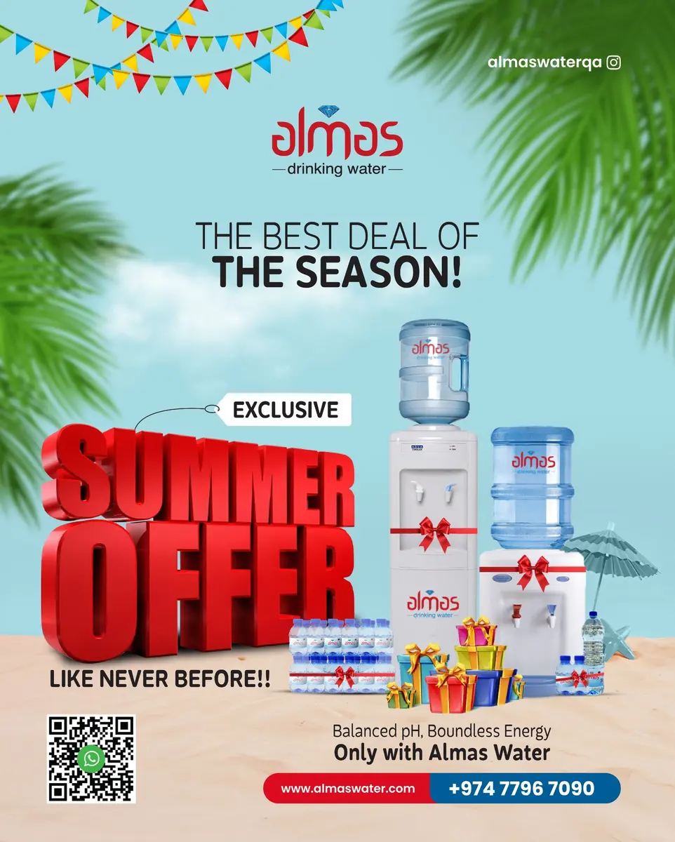 Don’t miss out on the best deal of the season with Almas Drinking Water! Enjoy our exclusive summer offer on water dispensers and bottle packages — pe