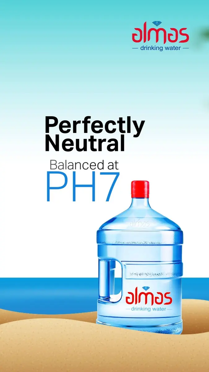 Pure, natural, and perfectly balanced at pH 7 – Almas Drinking Water is here to keep you refreshed and hydrated. Enjoy the joy of hydration, naturally