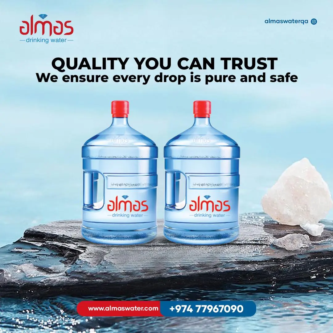 Choose quality, choose Almas. Enjoy the taste of pure, refreshing water delivered right to your doorstep. 

Order now at +974 7796 7090 or visit www.a