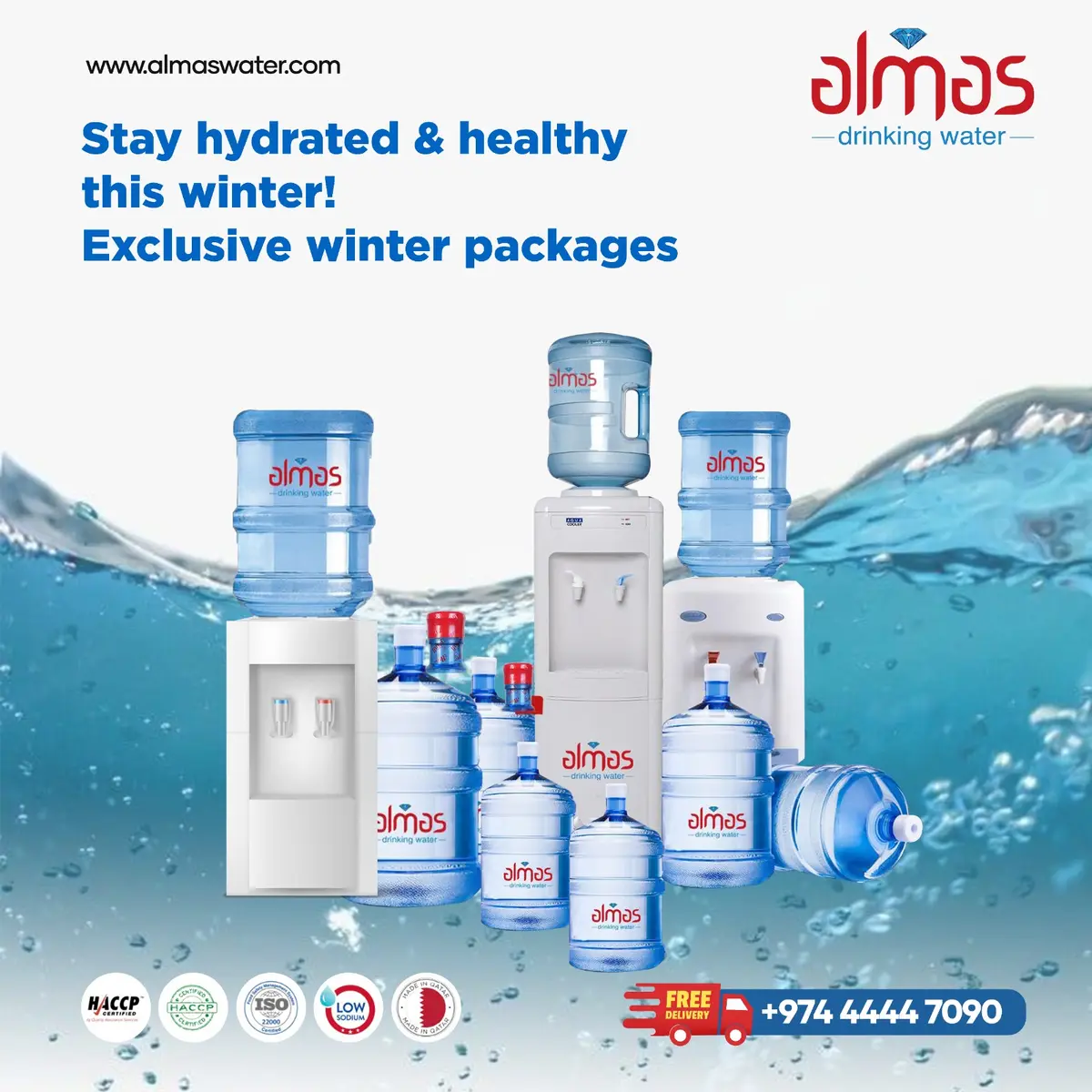 Choose our exclusive winter packages and stay hydrated! 
To book our package and home delivery, contact is soon.

#stay #hydrated #winter #almas #alma