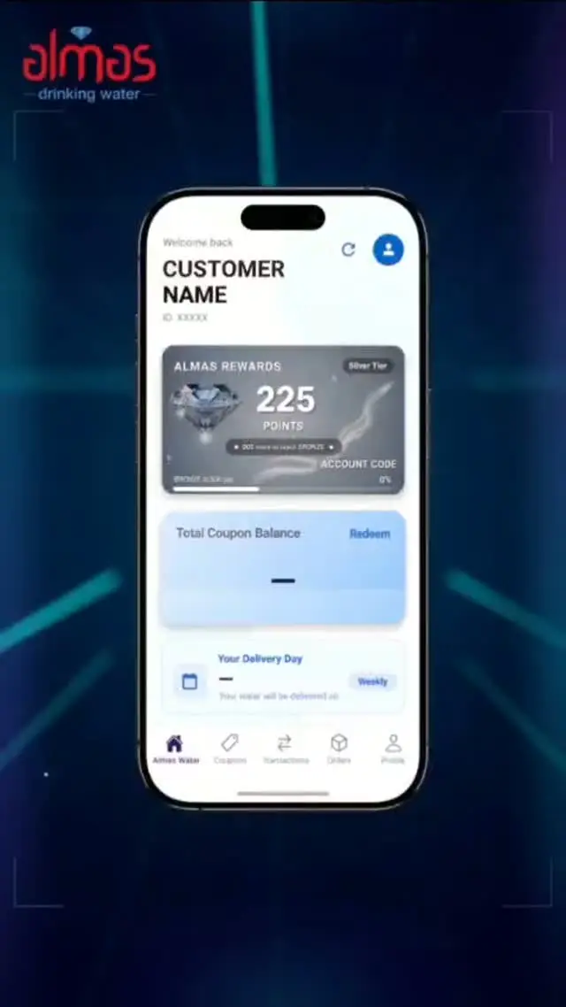 Everything you need, in one app. 💧

Manage Almas virtual coupons, follow delivery updates, register support requests, view rewards, and explore upcom