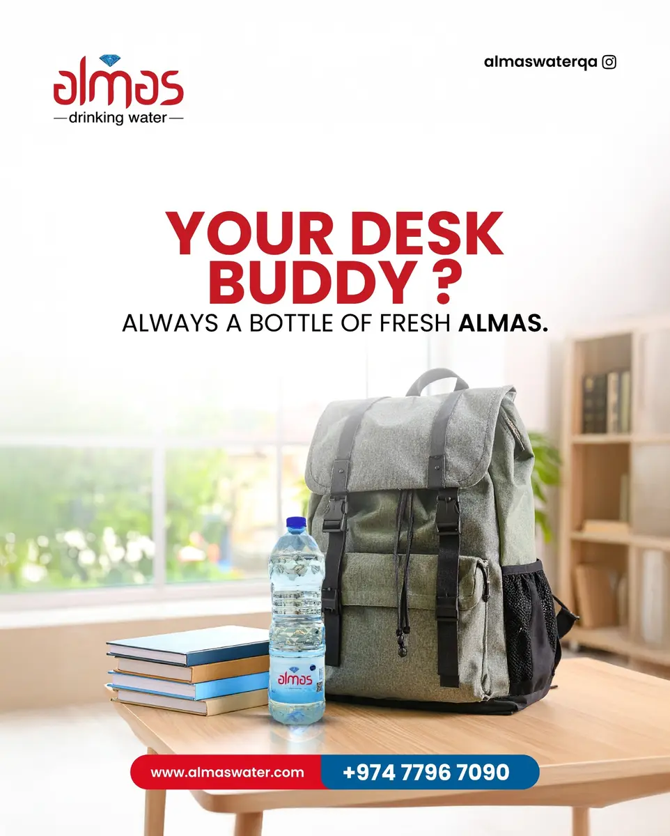 Long hours at your desk? Keep fresh and focused with a bottle of Almas by your side. Hydration made easy.

#DeskBuddy #StayHydrated #FreshAlmas #WorkF