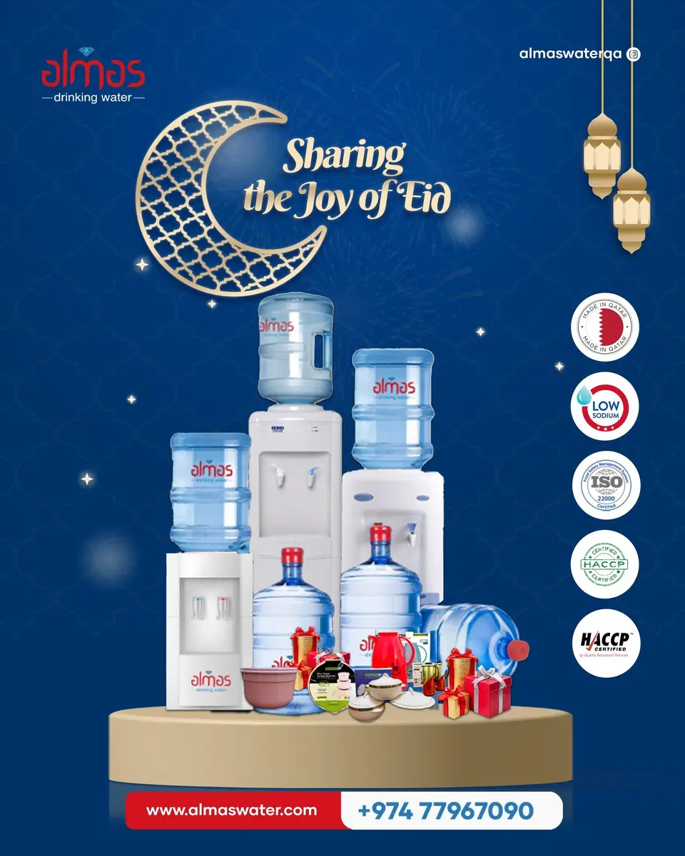 This Eid, celebrate with purity and joy. Almas Drinking Water brings you refreshing hydration and delightful gifts — because every moment with family 