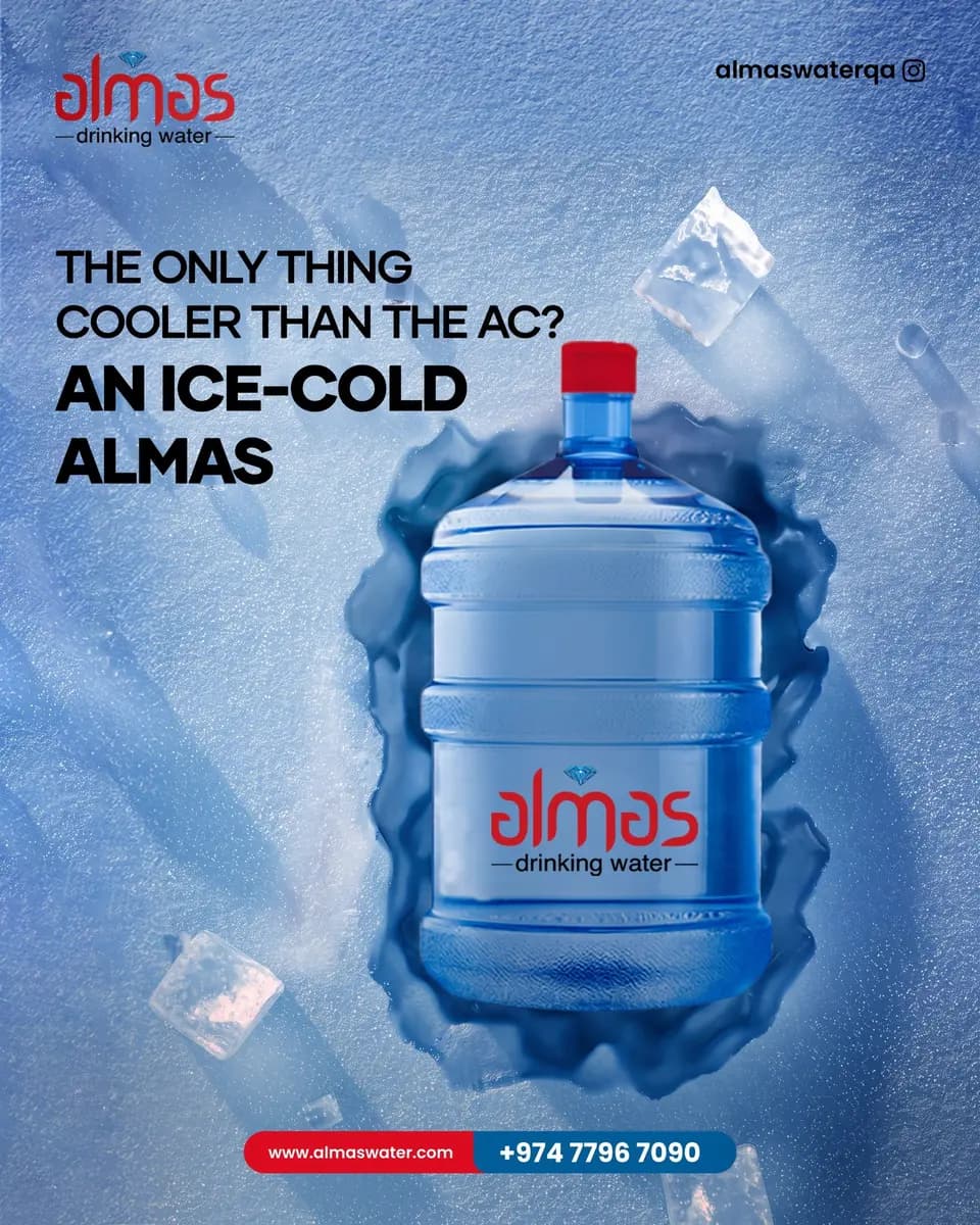 When the Qatar heat is on, nothing feels better than an ice-cold bottle of Almas. Refresh every moment, stay cool and keep your day flowing—one sip at