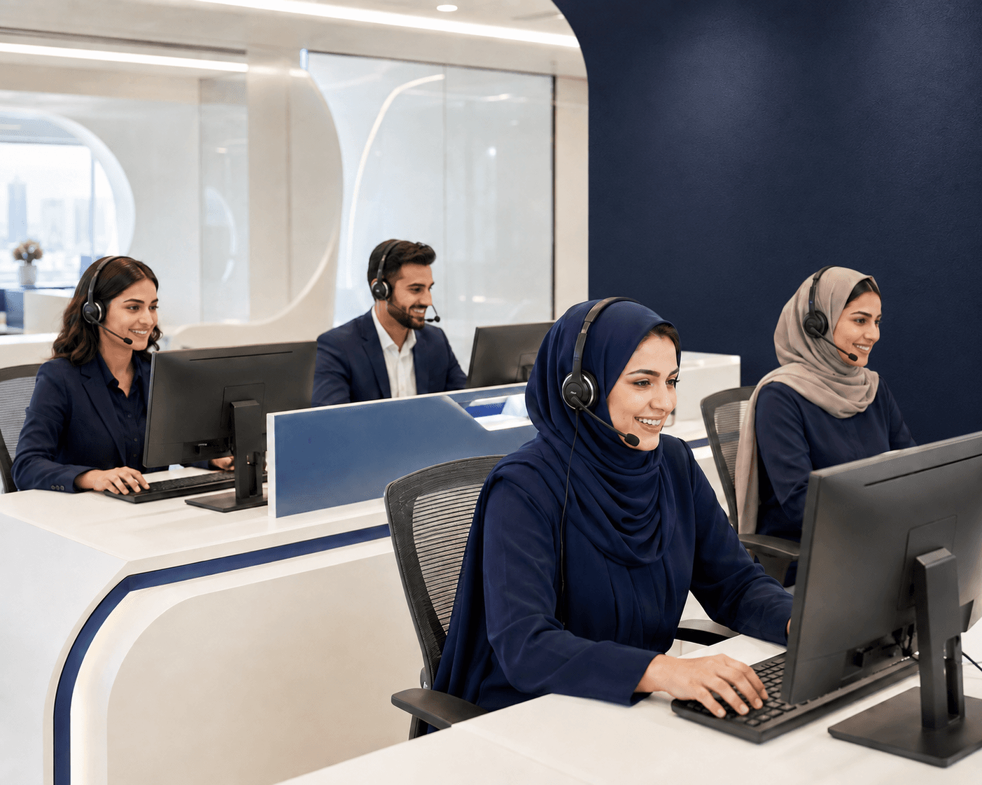 Almas Water customer-care professionals representing the wider Almas core team