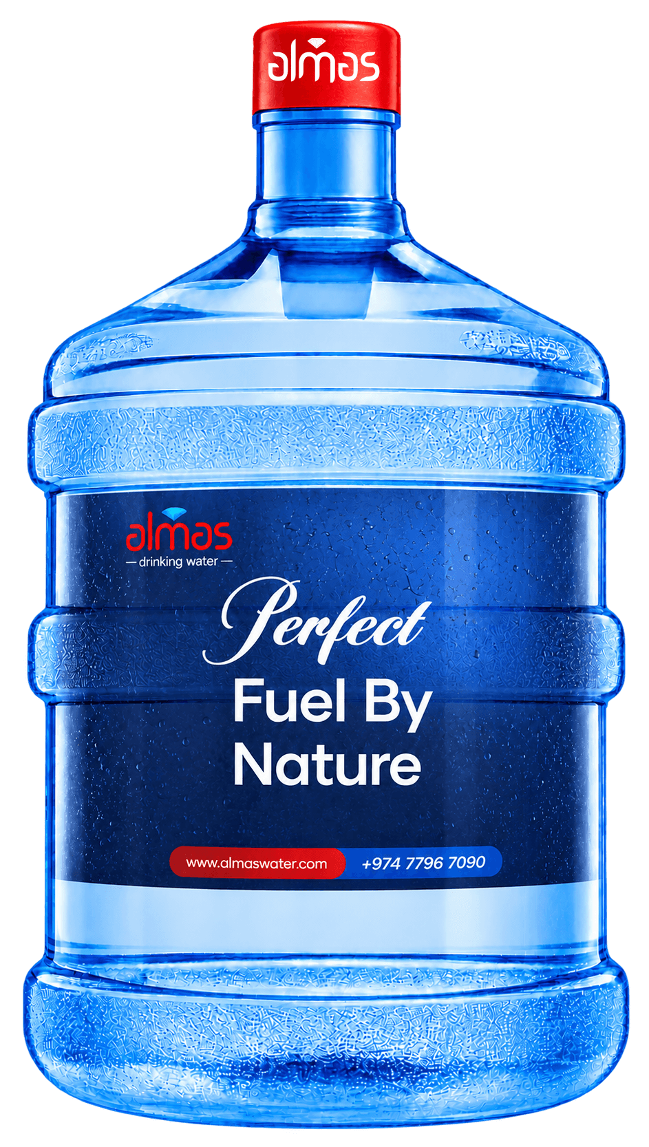 Almas drinking-water bottle used in a guide to water pH levels